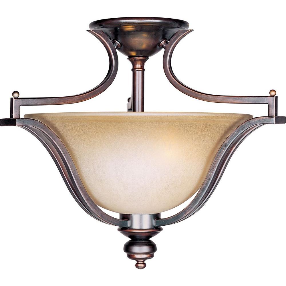 Maxim Lighting Madera 3-Light Oil-Rubbed Bronze Semi-Flush Mount Light-10171WSOI - The Home Depot