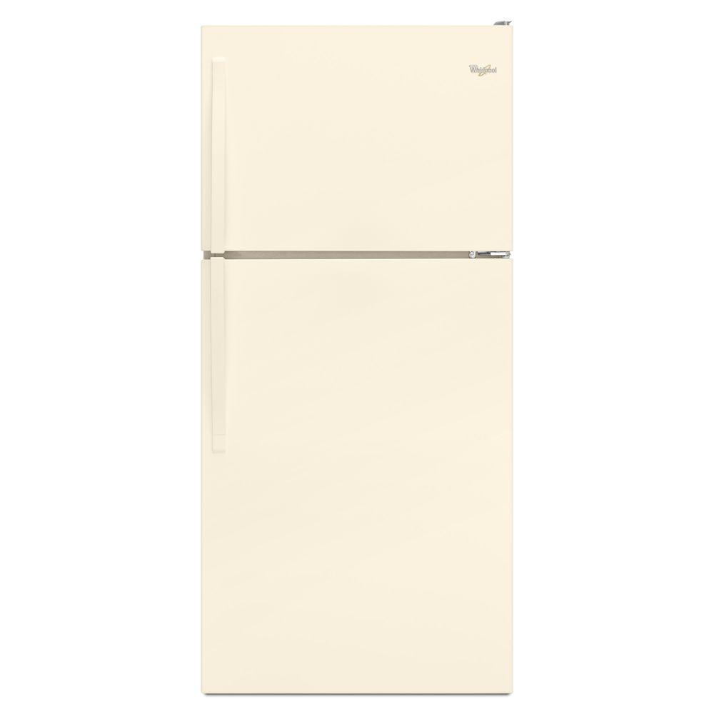 Whirlpool 30 in. W 18.2 cu. ft. Top Freezer Refrigerator in BiscuitWRT108FZDT The Home Depot