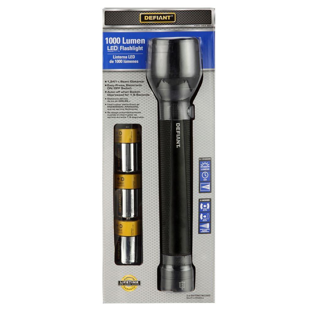 Defiant 1000 Lumens LED FlashlightHD14Q407 The Home Depot