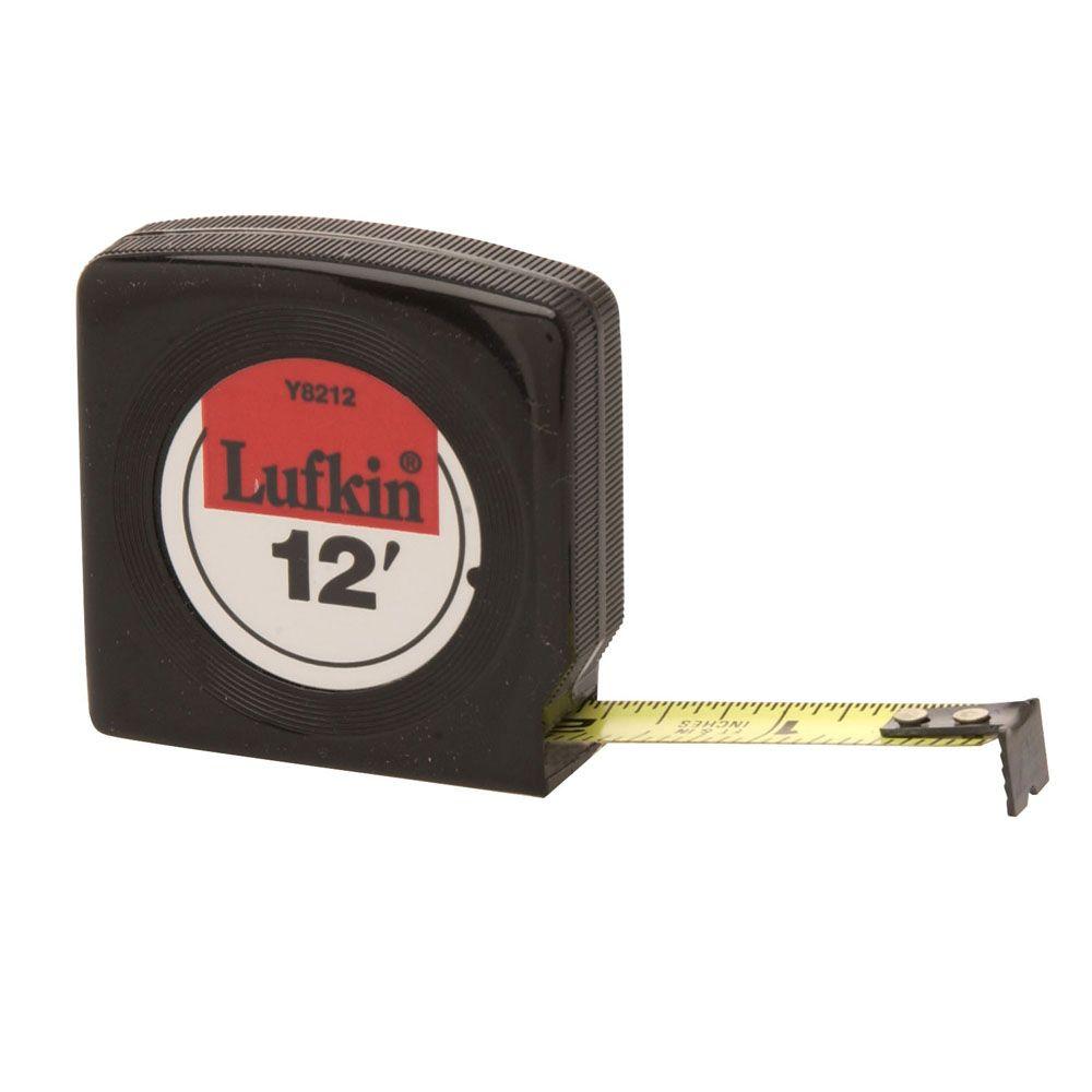 Lufkin 1/2 in. x 12 ft. Economy Power Return Tape MeasureY8212 The