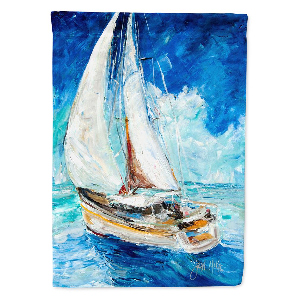 Caroline S Treasures 28 In X 40 In Polyester Sailboats In Blue Flag Canvas House Size 2 Sided Heavyweight Jmk1153chf The Home Depot
