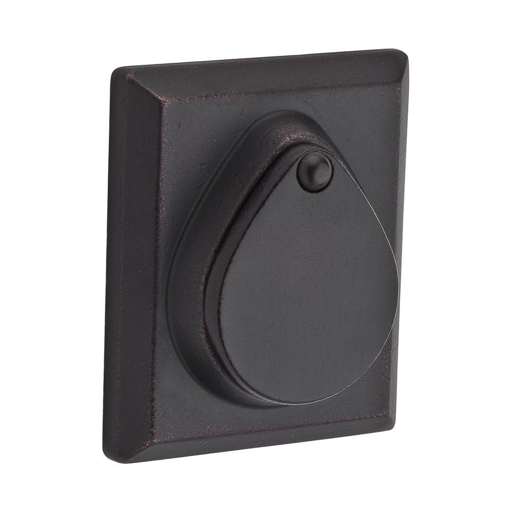 Baldwin Reserve Rustic Double Cylinder Dark Bronze Square DeadboltDC