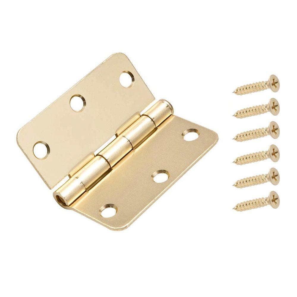 Everbilt 3 in. Bright Brass DoubleAction Spring Door Hinge15544 The