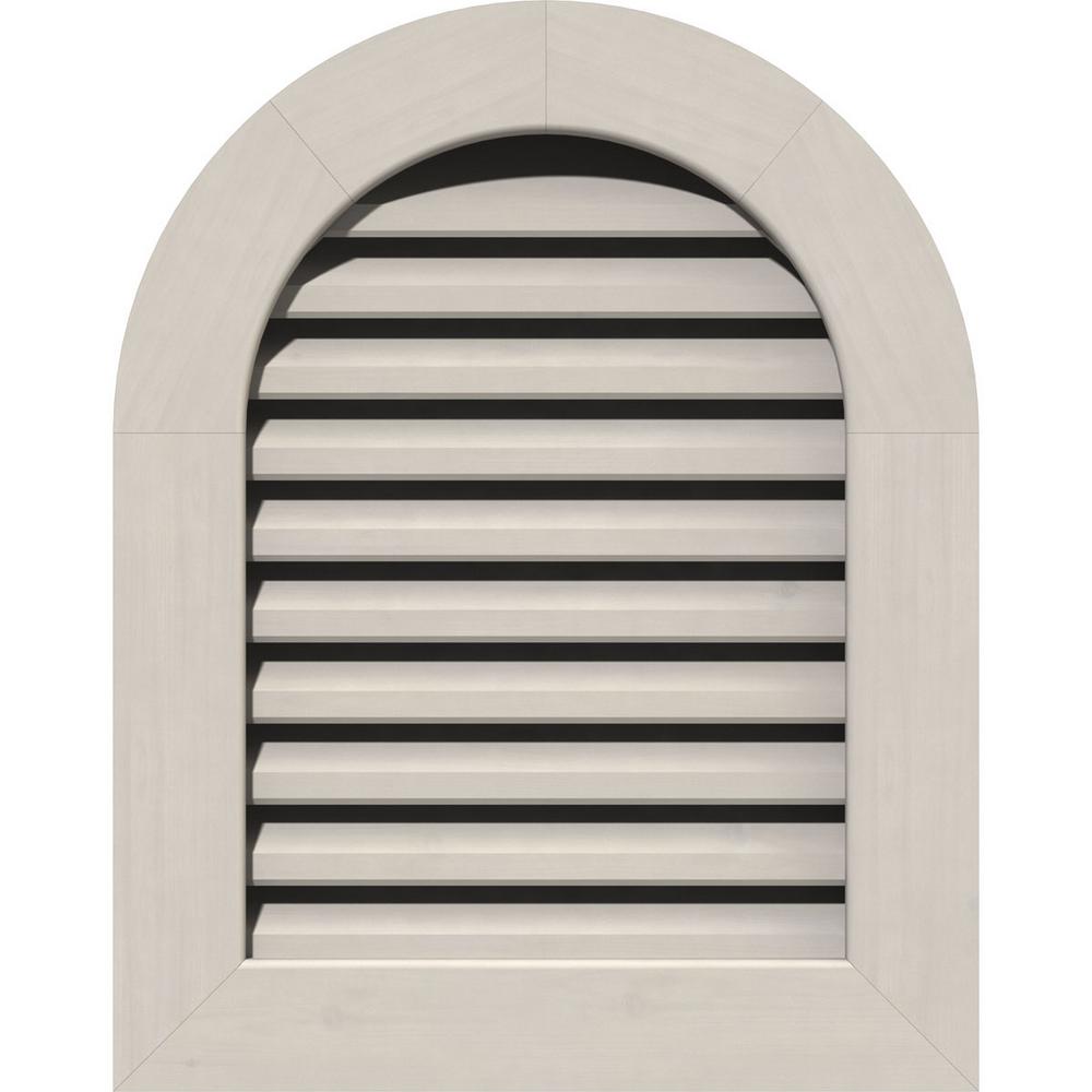 Ekena Millwork 17 In X 29 In Functional Round Top Gable Vent