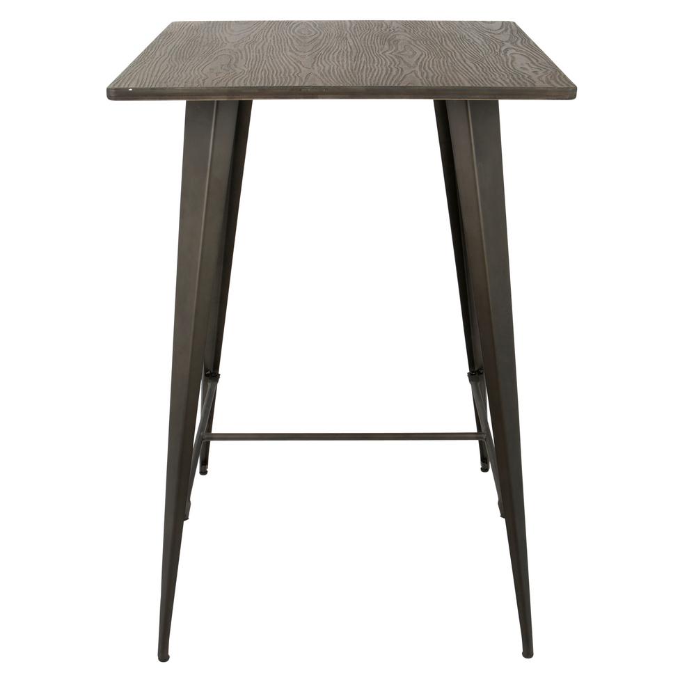 Lumisource Oregon Antique And Espresso Pub Table Bt Tw Or Dke An Antique And Espresso Pub Table