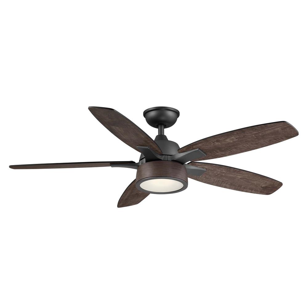 Home Decorators Collection Parkridge 52 In Led Natural Iron Ceiling Fan With Light And Remote Control