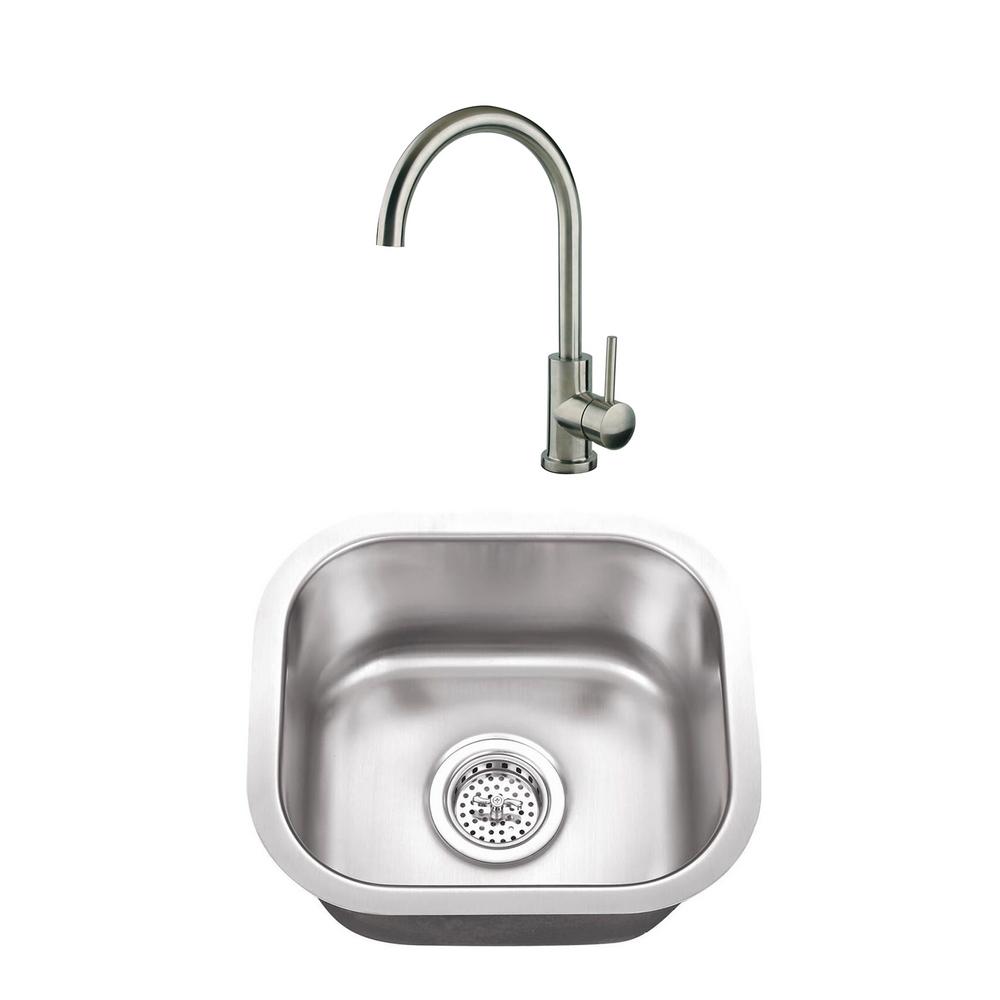 Cahaba Undermount Stainless Steel 14 1 2 In Small Single Bowl Bar