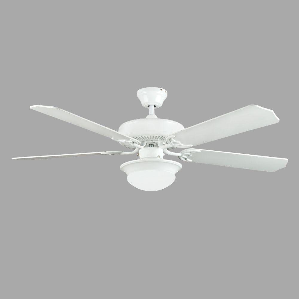 Radionic Hi Tech Neptune 52 In White Ceiling Fan With Light Kit And Radionic Hi Tech Neptune 52 In White Ceiling Fan With Light Kit And 5 Blades