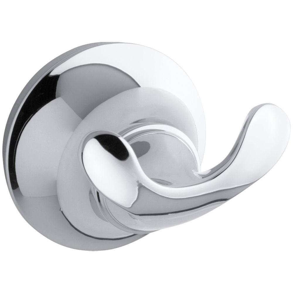 Kohler Alteo Robe Hook In Polished Chrome K 37055 Cp The Home Depot Forte Double Sculpted Robe Hook In Polished Chrome