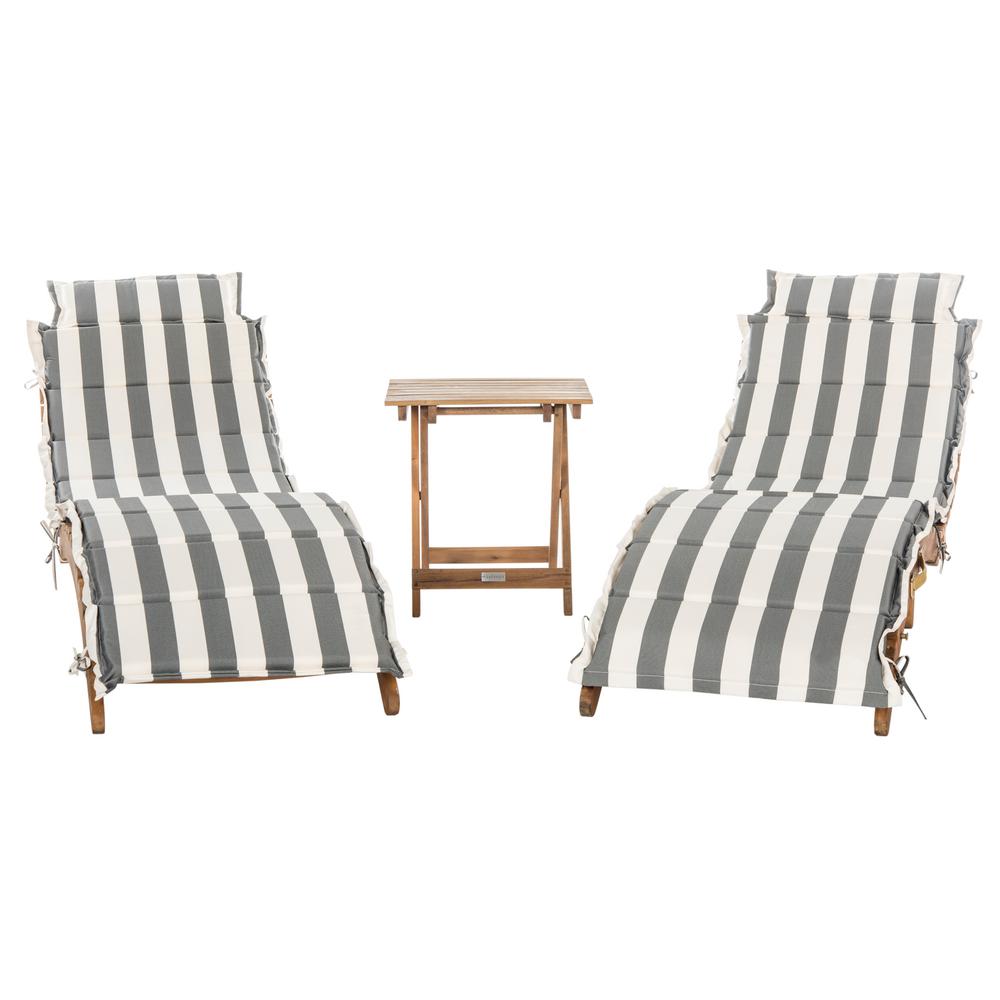 Safavieh Pacifica Natural Brown 3-Piece Wood Outdoor ... Safavieh Pacifica Natural Brown 3-Piece Wood Outdoor ... on Safavieh Chaise Lounge id=68616