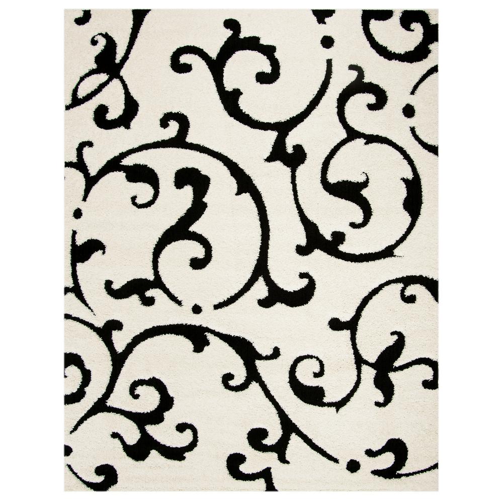 Safavieh Florida Ivory Black 8 Ft X 10 Area Rug Sg476 1290 Safavieh Florida Ivory Black 8 Ft X 10 Area Rug