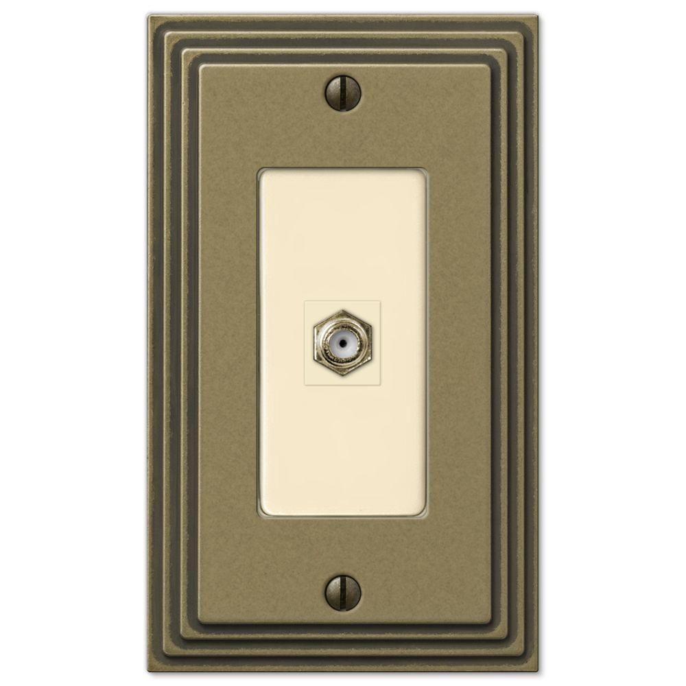 Commercial Electric 2-Gang HDMI and Coaxial Wall Plate, White ...
