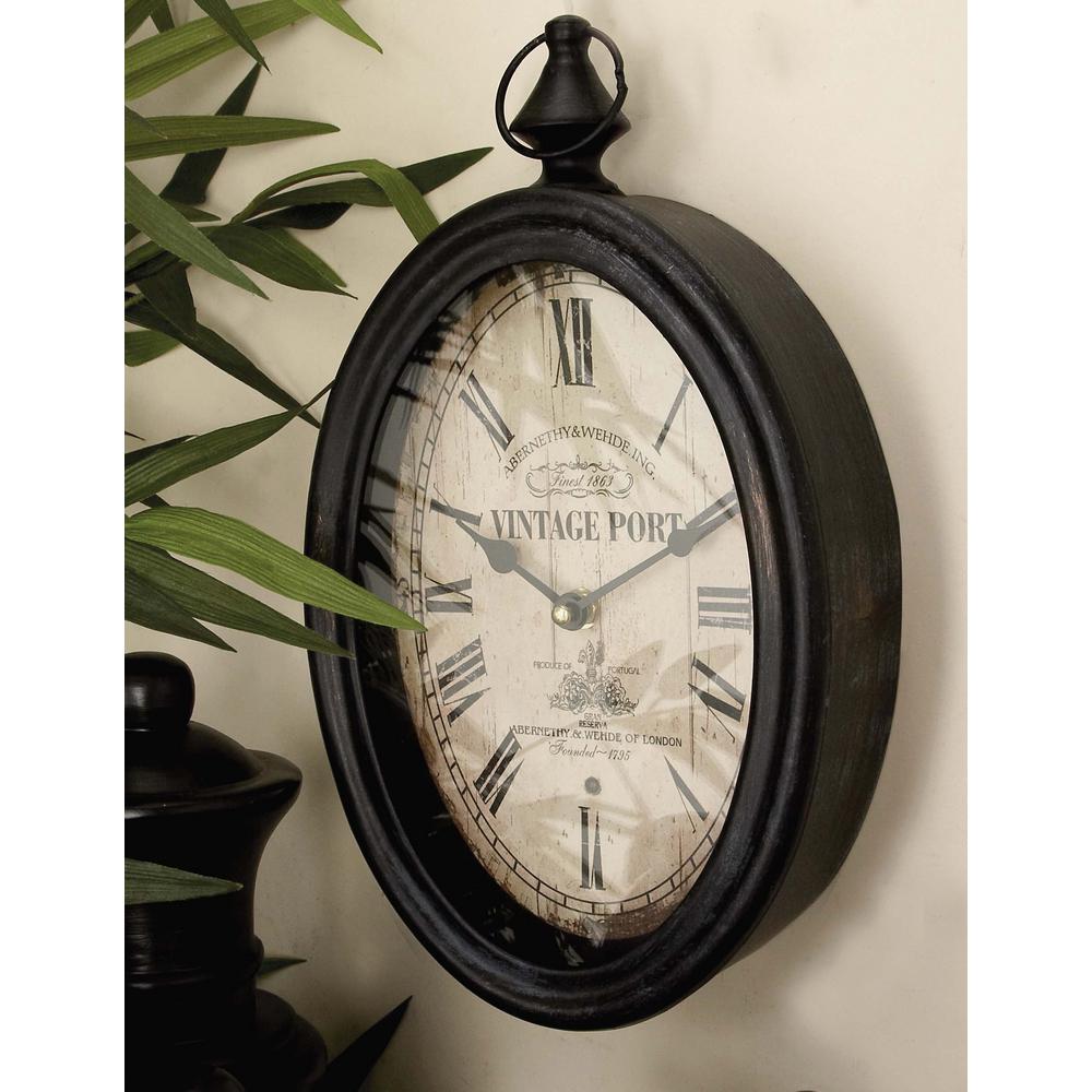 2 Assorted 15 in. x 8 in. Antique Reproduction Style Oval Wall Clocks52520 The Home Depot