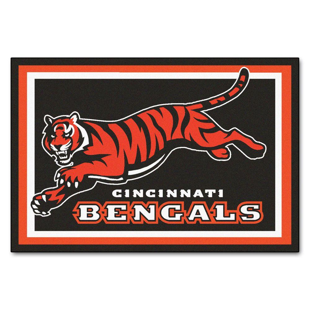 Fanmats Cincinnati Bengals 5 Ft X 8 Ft Area Rug