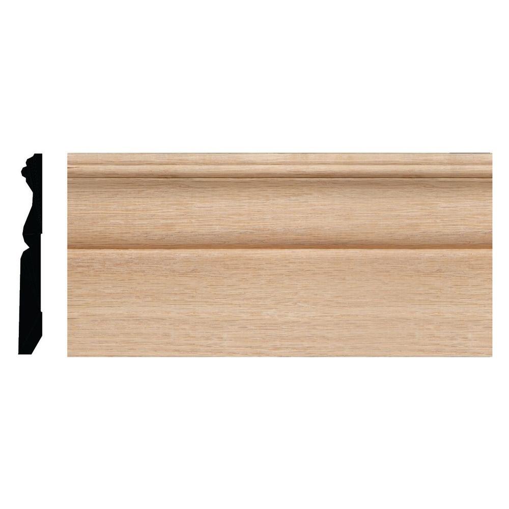 Ornamental Mouldings 1/2 in. x 4-1/4 in. Red Oak Colonial ...