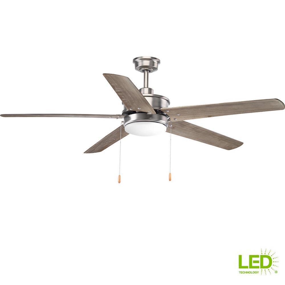 Progress Lighting Outdoor Ceiling Fans The Home Depot Led Antique Nickel Ceiling Fan