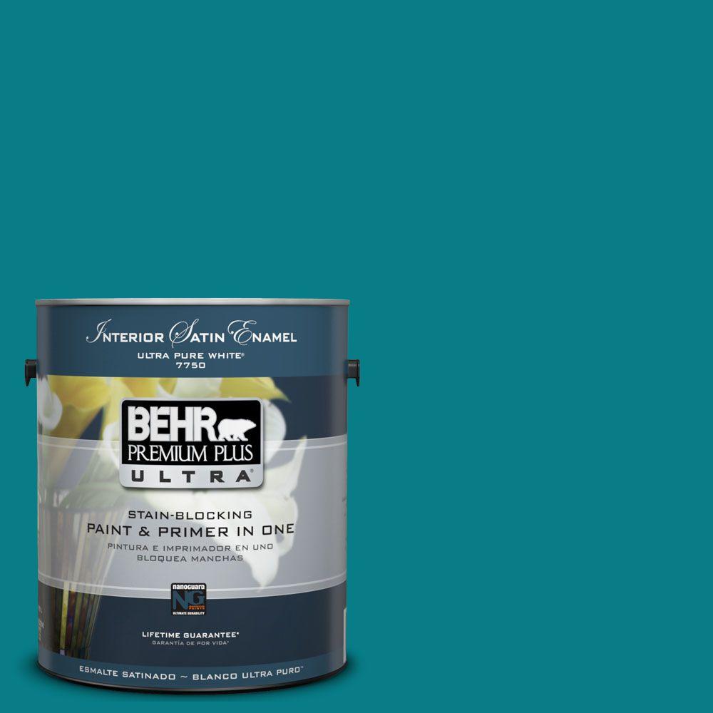 BEHR Premium Plus Ultra 1 gal. UL2201 Caribe Interior Satin Enamel