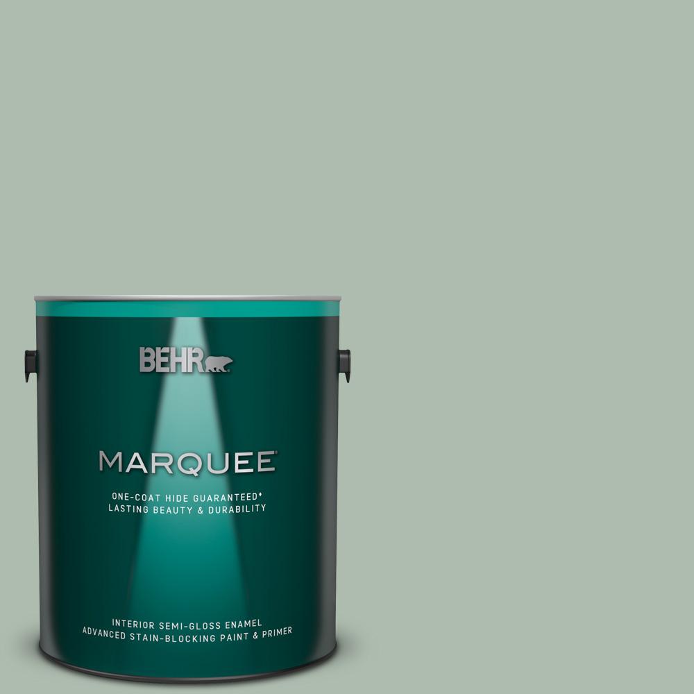 BEHR MARQUEE 1 gal. 450E3 Southern Breeze SemiGloss Enamel Interior