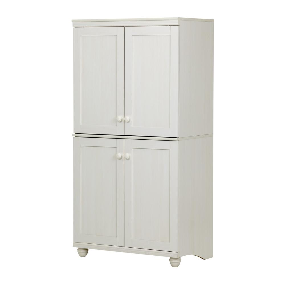 South Shore Hopedale White Wash Armoire 10311 The Home Depot