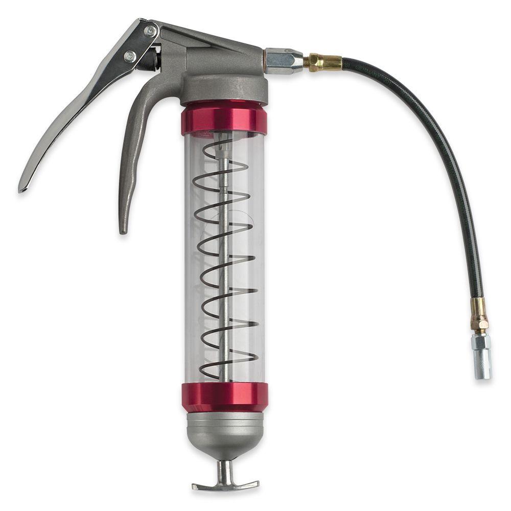 Plews UltraView Pistol Grip Grease Gun with Red Tube Ends by Plews