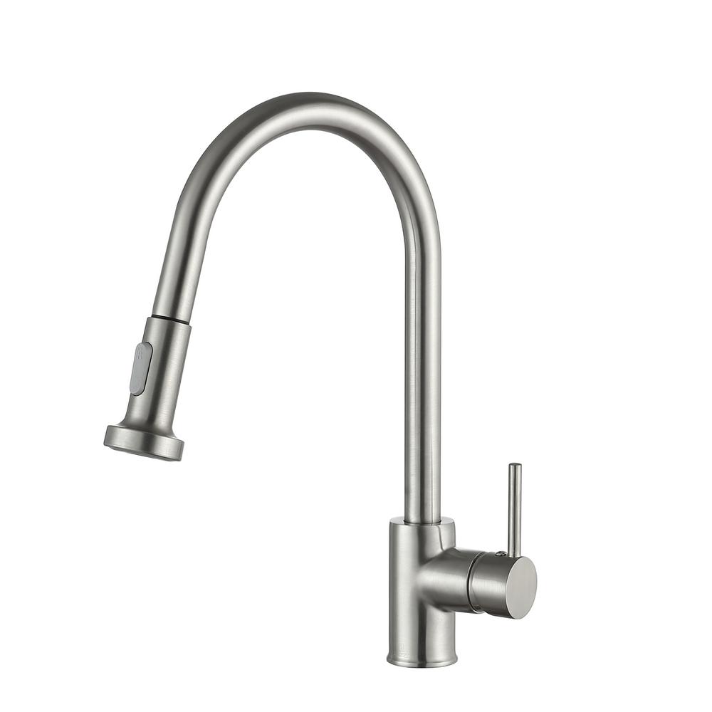 Anzzi Tycho Single Handle Pull Out Sprayer Kitchen Faucet In Anzzi Tycho Single Handle Pull Out