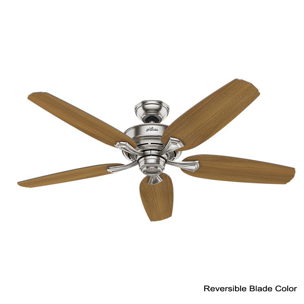 Hunter Channing 54 In Led Indoor Easy Install Brushed Nickel