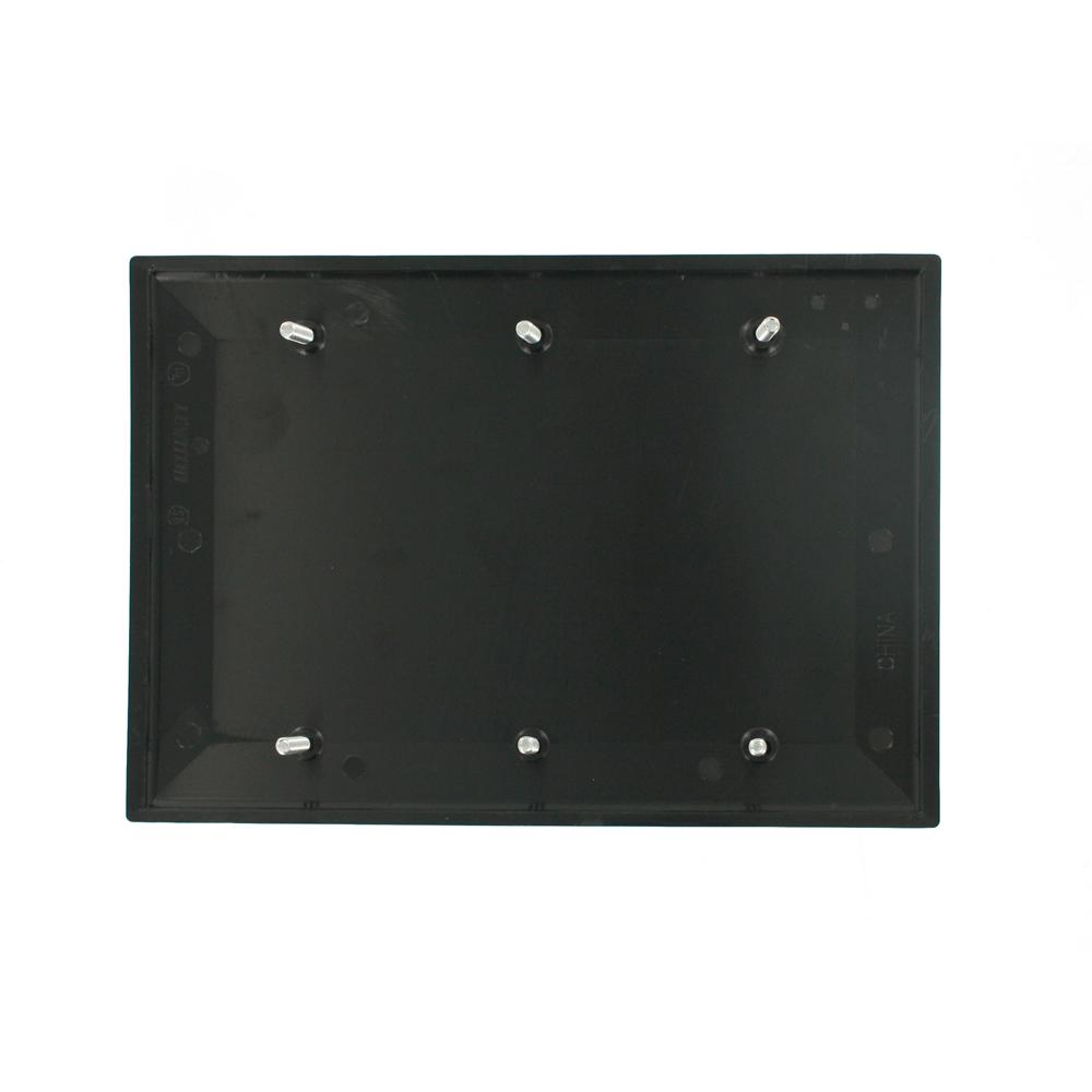 Box Mount Standard Size Thermoplastic Nylon Leviton 80735-GY 3-Gang No Device Blank Wallplate Gray