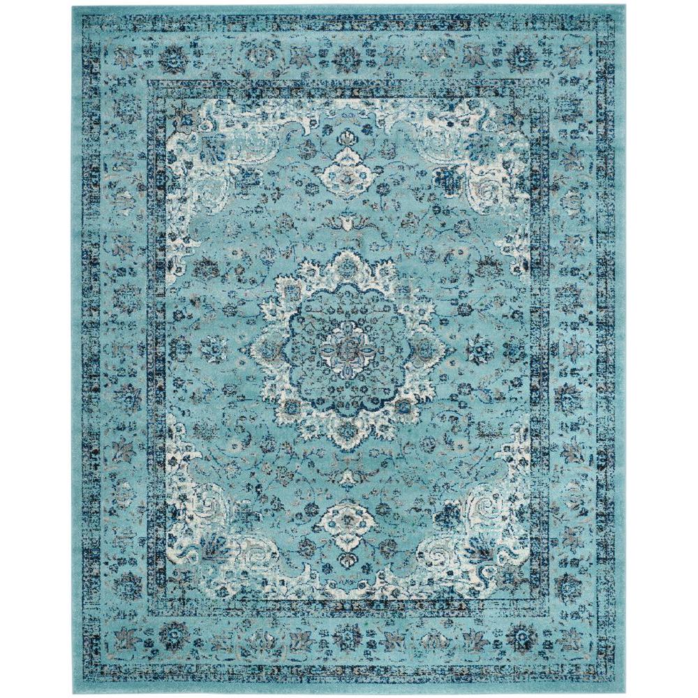 Teal Fl 10 X 14 Area Rugs The Home Depot