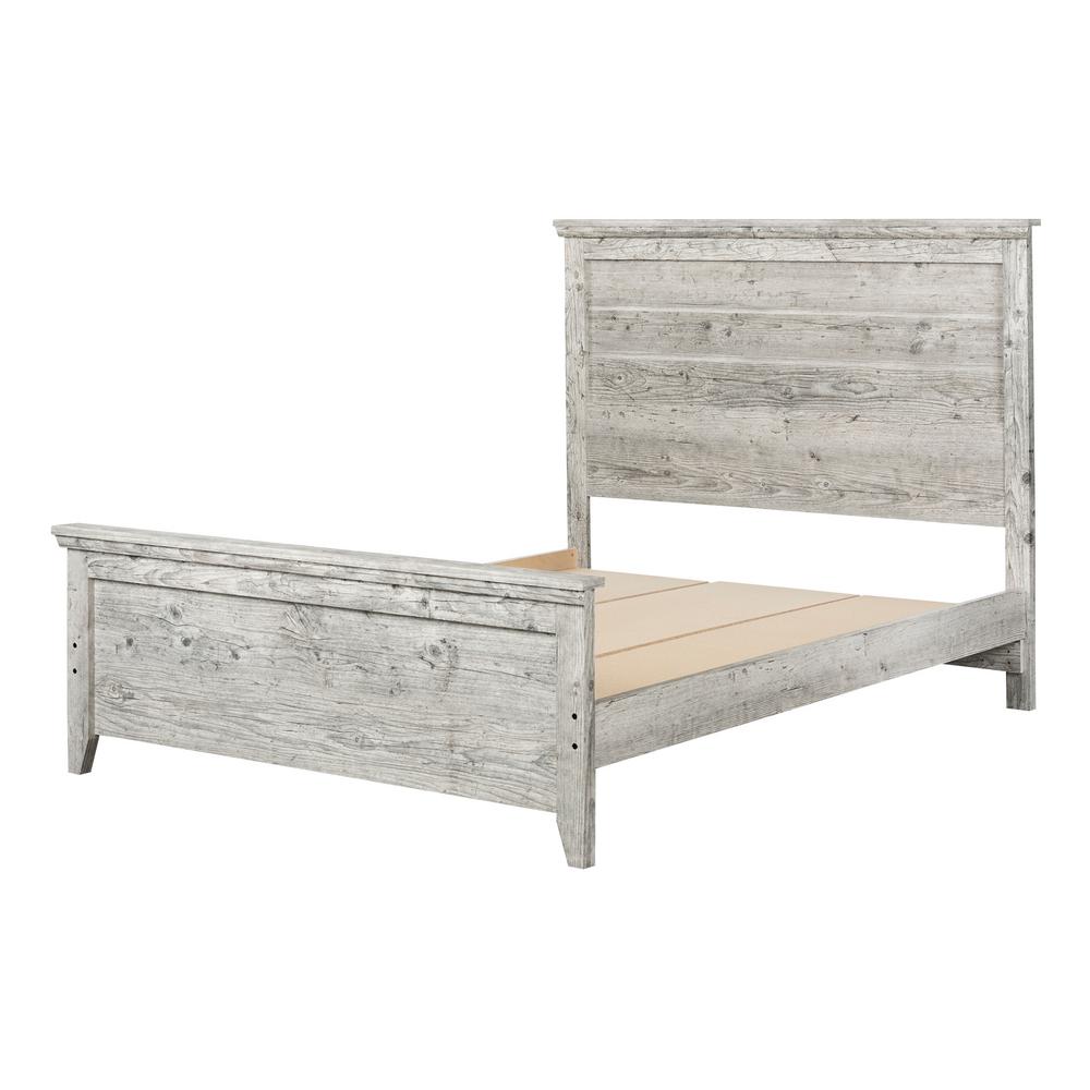 South S Lionel Seaside Pine Queen Bed 12283 The Home Depot Lionel Seaside Pine Queen Bed