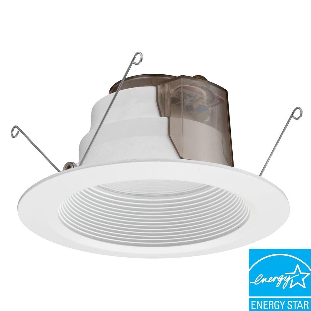 Lithonia Lighting 6 in White Recessed LED Baffle Downlight 6BPMW M4