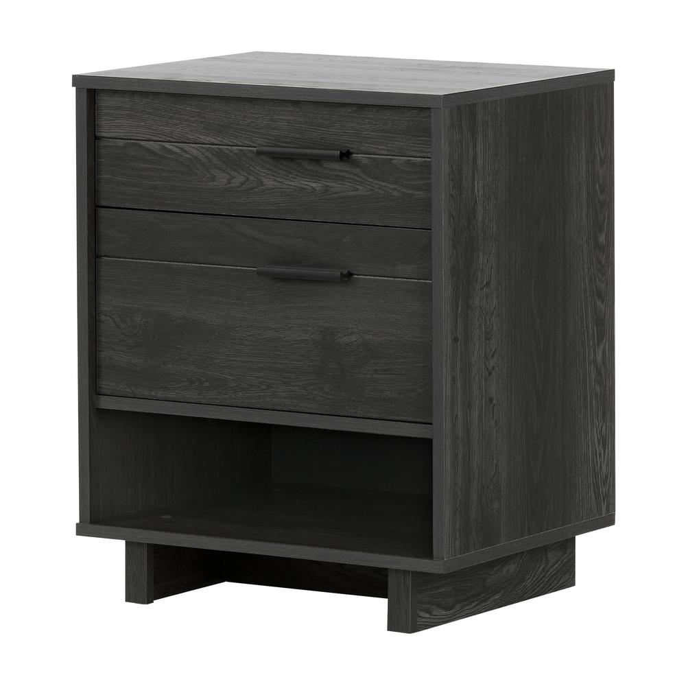 South Shore Fynn 1-Drawer Gray Oak Nightstand-10553 - The ...