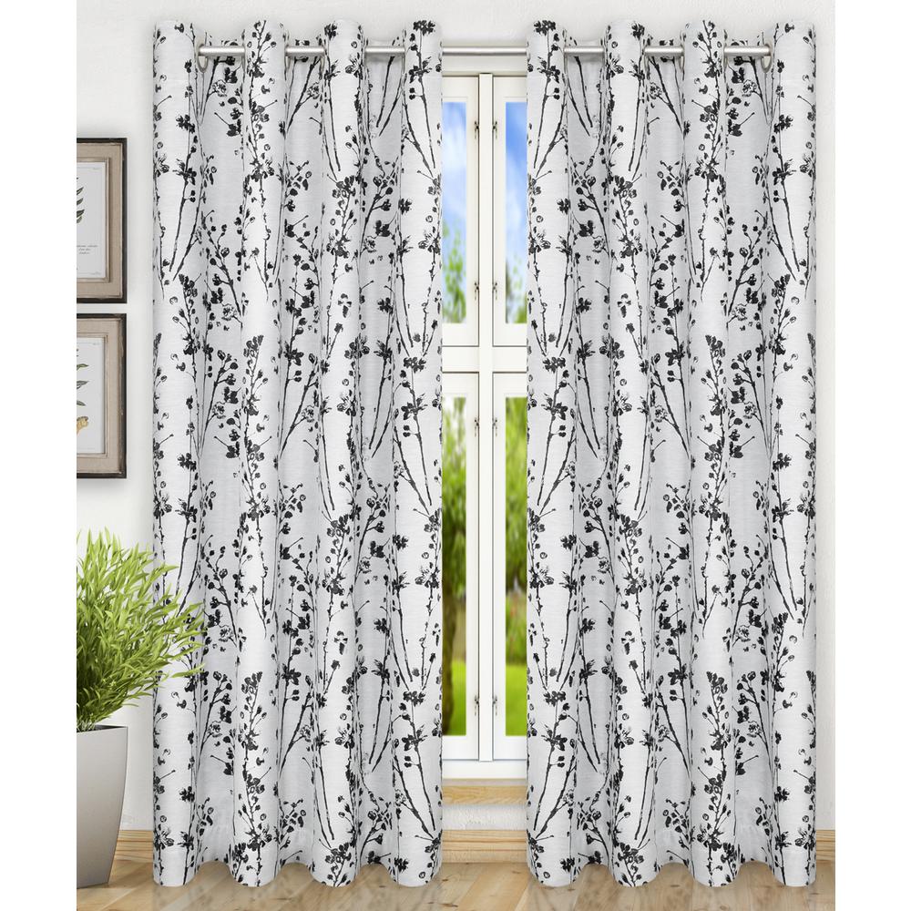Meadow Polyester Lined Grommet Top Panel In Chrome 50 In W X 63