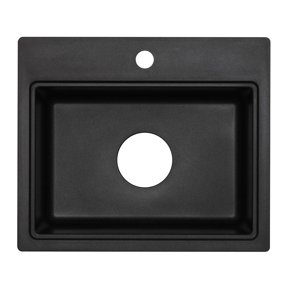 Astracast Dual Mount Granite Composite 20 in. 1Hole Bar Sink in