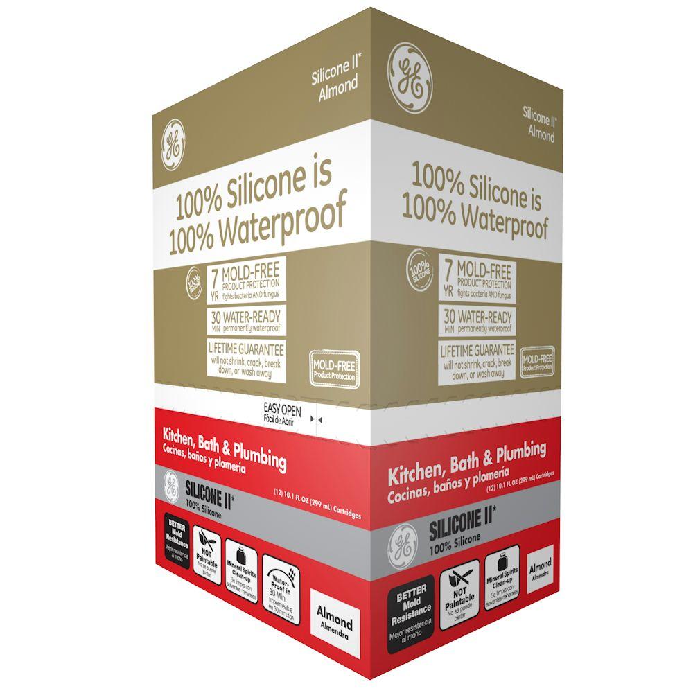 GE Supreme Silicone 10.1 oz. Clear Kitchen and Bath Caulk-M90006 ...