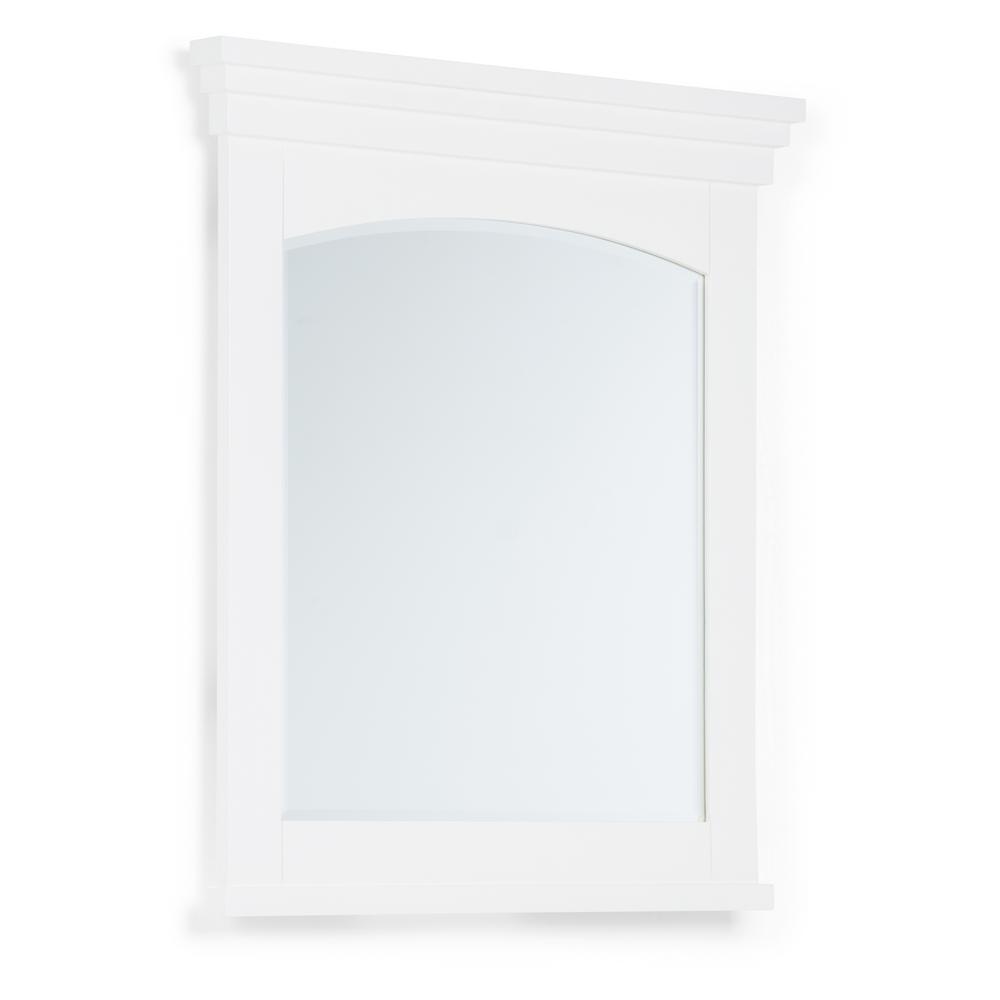 Simpli Home Elise 30 in. x 34 in. Bath Vanity Decor Mirror in Off White