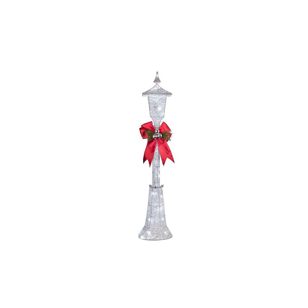 Haute Decor 48 In Christmas Led Lamppost Hd682073 The Home Depot