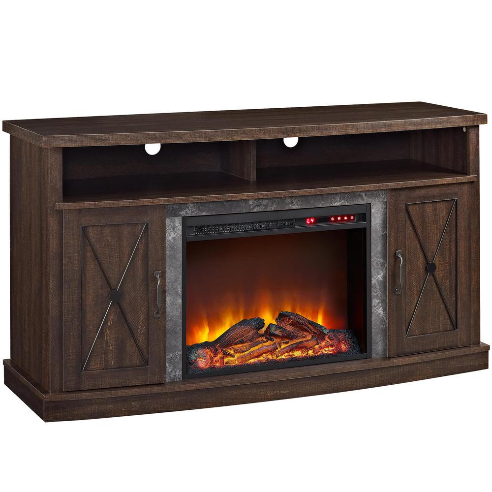 Ameriwood Yucca Espresso 60 In Tv Stand With Electric