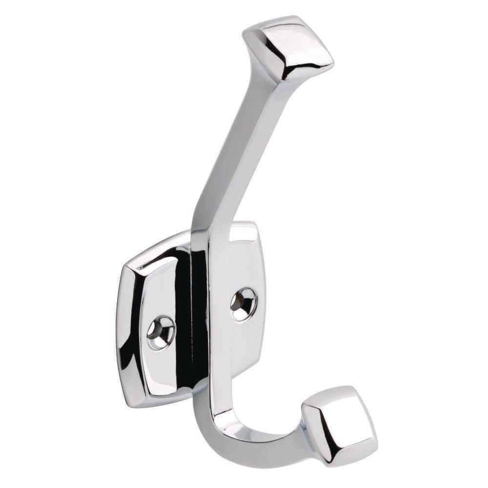 polished chrome wall hooks