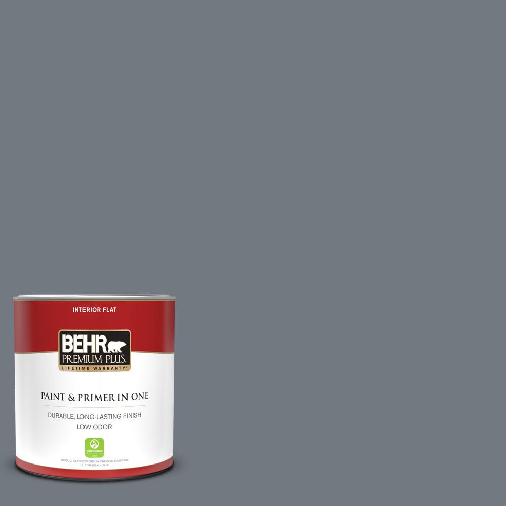 BEHR PREMIUM PLUS 1 qt. N5105 Liquid Mercury Color Flat BEHR PREMIUM PLUS 1 qt. N5105 Liquid Mercury Color Flat
