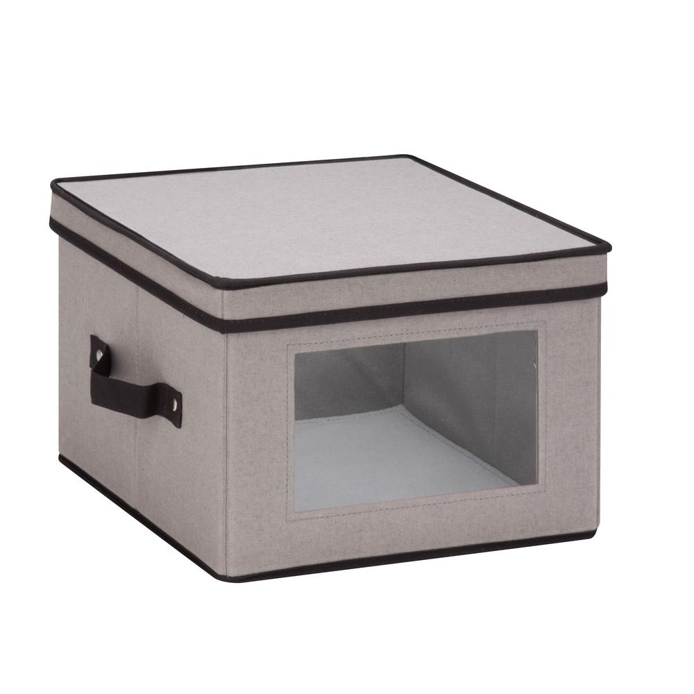HoneyCanDo Dinnerware Storage Box 12 in. D x 12 in. H x 8.5 in. W in