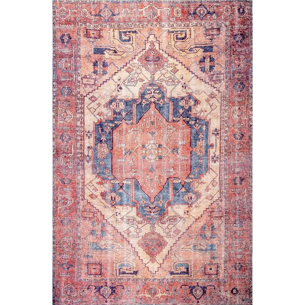 Nuloom Quinne Oriental Persian Peach 5 Ft X 8 Area Rug Nuloom Quinne Oriental Persian Peach 5