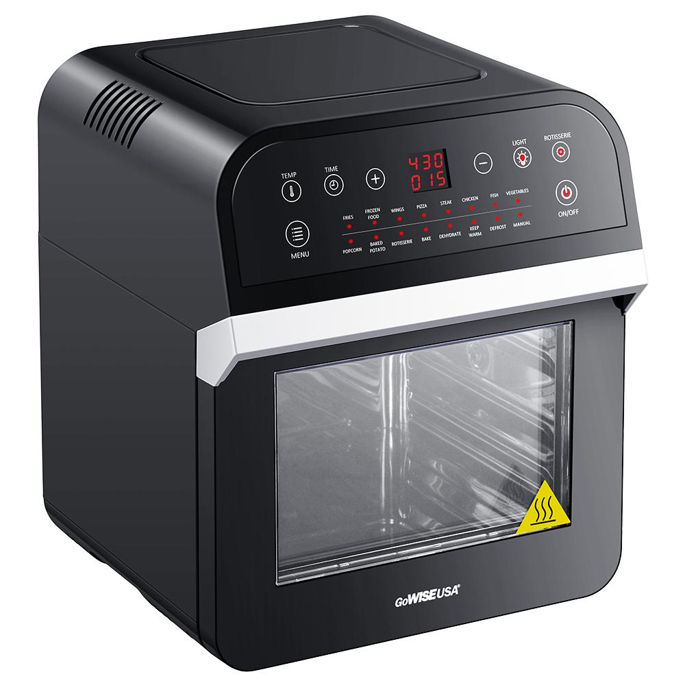 GoWISE USA 12.7 Qt. Electric Air Fryer Oven with Accessories (Black)-GW44800 - The Home Depot