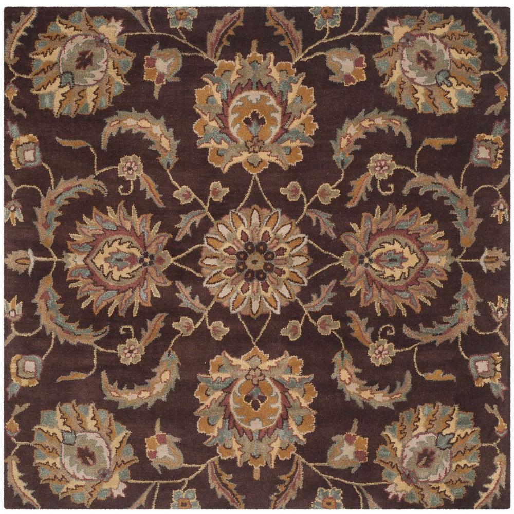 Safavieh Heritage Brown/Gold 6 ft. x 6 ft. Square Area RugHG921A6SQ The Home Depot
