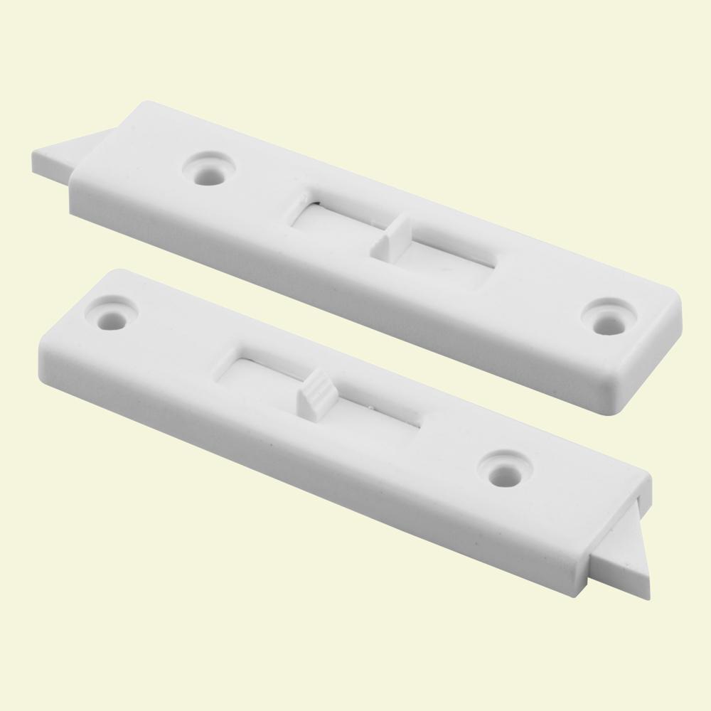 Sash Window Locks 4-Pack White Sash Lock Replacement For F2590 Windows - 2-1/4" Mounting Hole Center Vertical Horizontal Window Locks