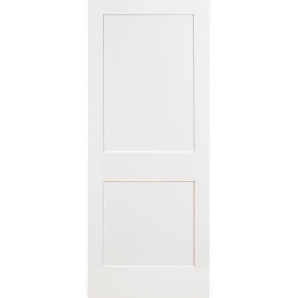 Kimberly Bay 28 In X 80 In White 2 Panel Shaker Solid Core Pine Interior Door Slab Dpsha2w28 The Home Depot