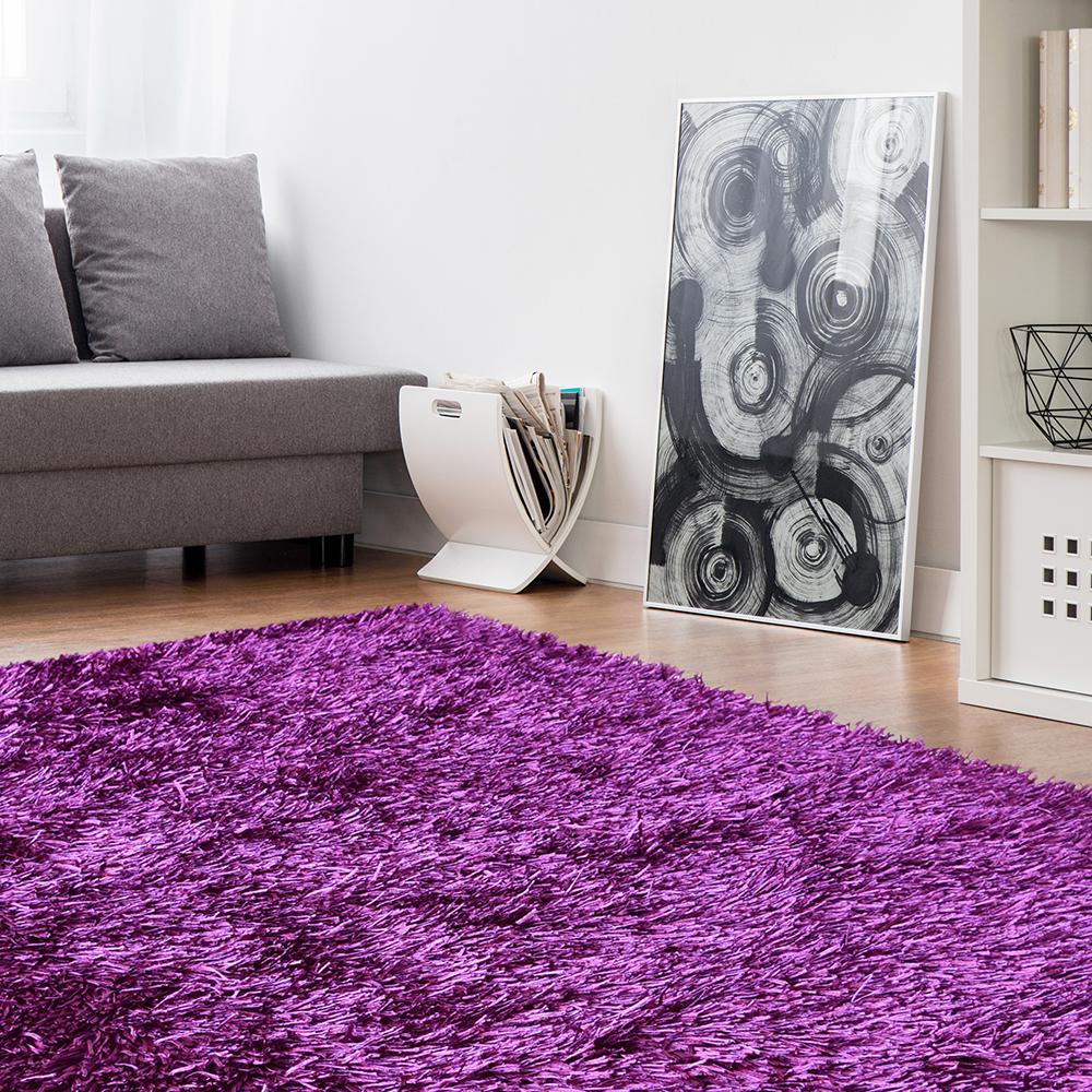 Lanart Electric Ave Purple 6 ft. x 9 ft. Area RugELEC6X9PU The Home