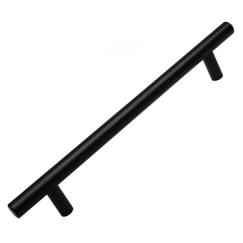 GlideRite 33/4 in. Matte Black Solid Square Bar Drawer Pulls