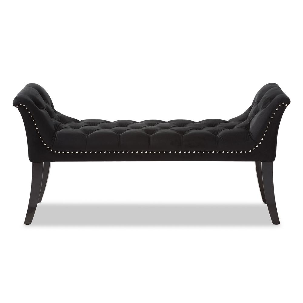 Baxton Studio Chandelle Black Bench 146 8346 Hd The Home Depot