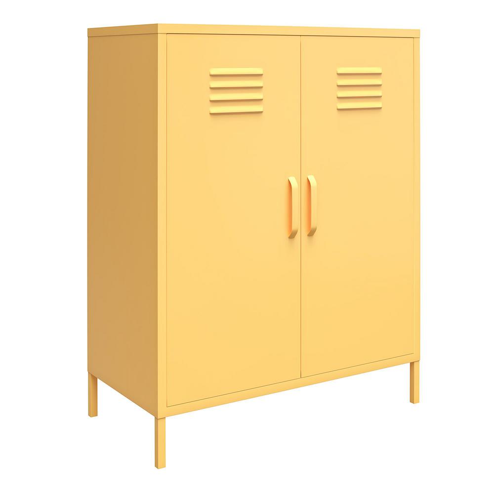 Novogratz Cache Yellow 2Door Metal Locker Storage