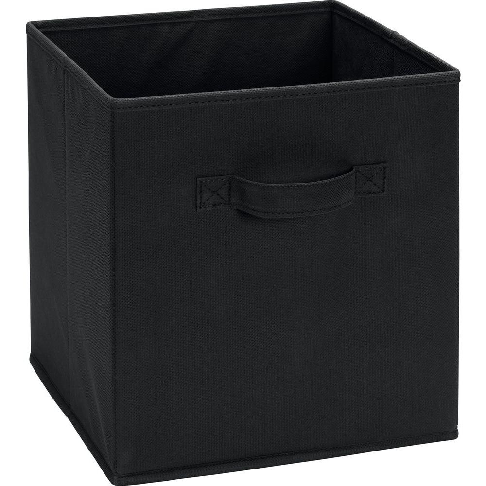 SystemBuild 10.5 in. x 11 in. x 10.5 in. 5.25 Gal. Black Fabric Storage